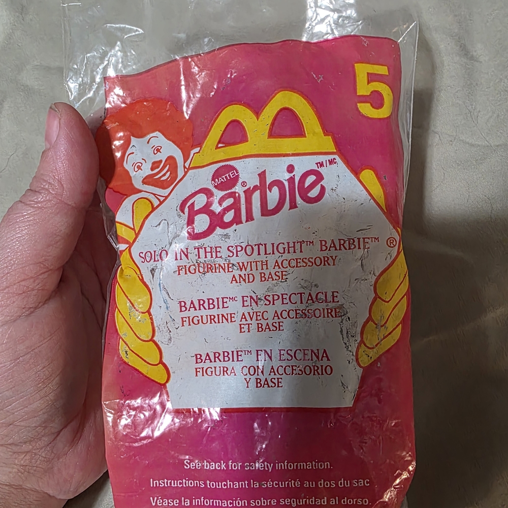 3/20$ Mcdonalds- Barbie Solo In The Spotlight Vintage Collectible Figurine